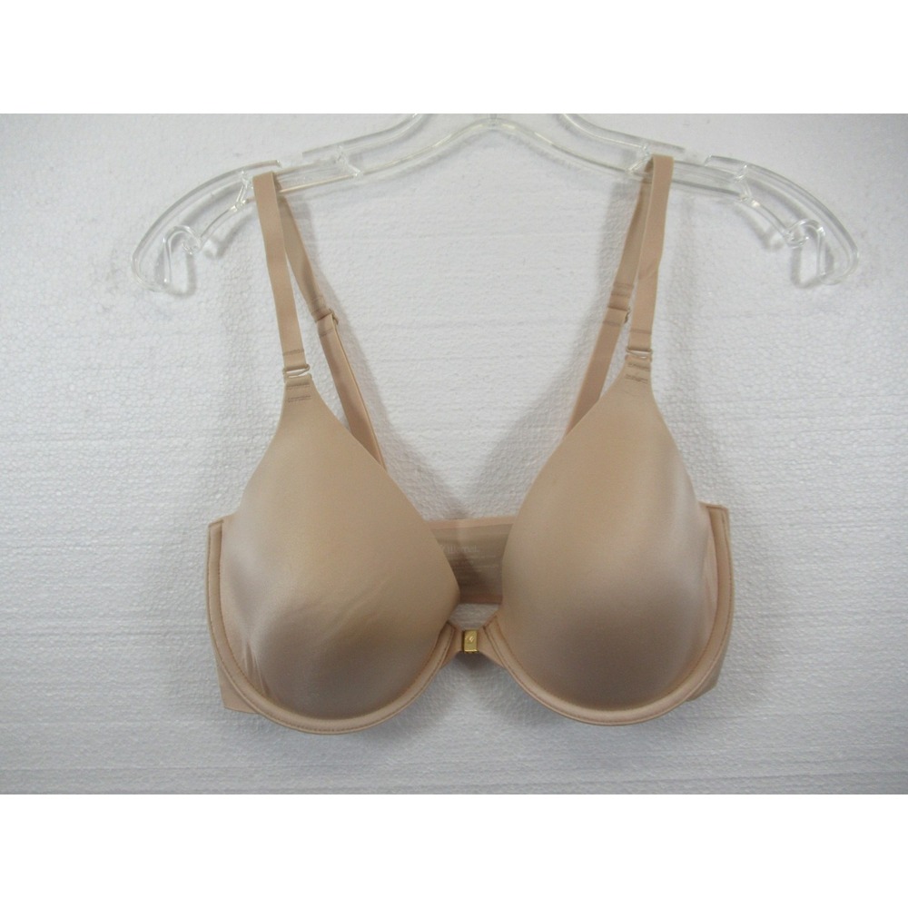 Wacoal Soft and Seductive Front Close Contour Bra 34DD Beige Underwire 853108